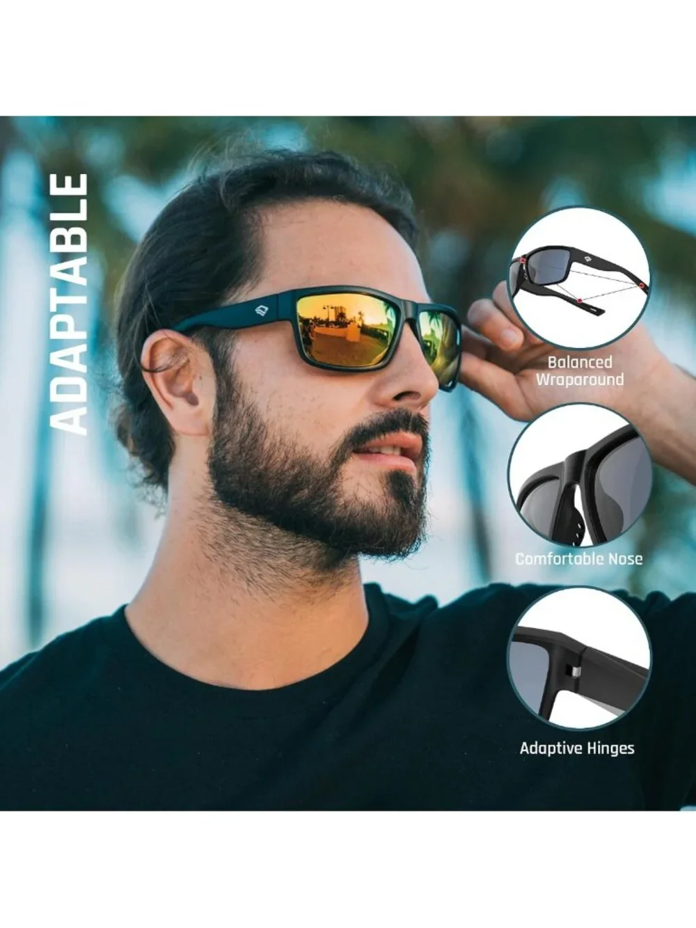 Polarized Sports Sunglasses for Men & Women - Cycling, Running, Golf, Fishing